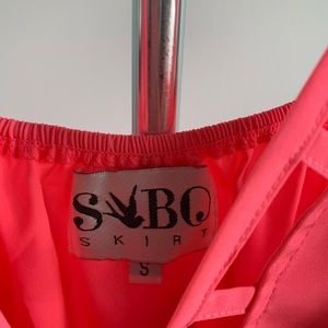 Sabo Skirt Tribeca Playsuit in Neon Pink